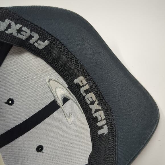 O'Neill Fitted Baseball Cap Black XL Embroidered Vented Holes Flexfit Yupoong - Picture 8 of 9